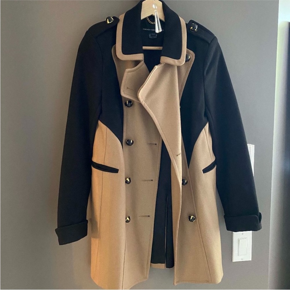 French Connection sz 8 wool/cashmere Double Breasted Pea coat Jacket